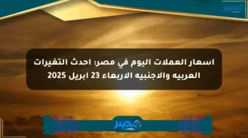 أسعار العملات اليوم في مصر: أحدث التغيرات العربية والأجنبية الأربعاء 23 أبريل 2025